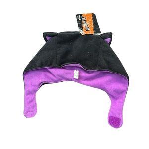 Halloween Cap 0-3M Black Purple‎ Animal Ears Velcro Strap Cute Hat